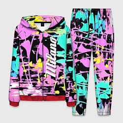 Костюм мужской Color expressive abstraction - Milano, цвет: 3D-красный