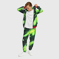 Костюм мужской Зеленые кислотные брызги, цвет: 3D-красный — фото 2