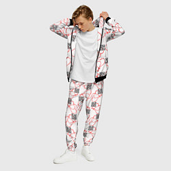 Костюм мужской Сердца и код любви на белом, цвет: 3D-черный — фото 2