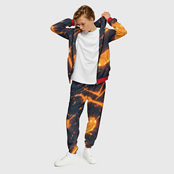 Костюм мужской Оранжевая краска в движении, цвет: 3D-красный — фото 2