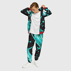 Костюм мужской Голубая краска и капли, цвет: 3D-красный — фото 2