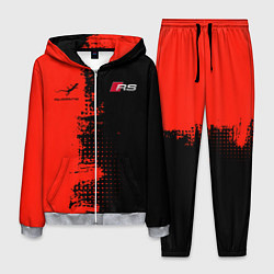 Костюм мужской AUDI quattro black and red, цвет: 3D-меланж