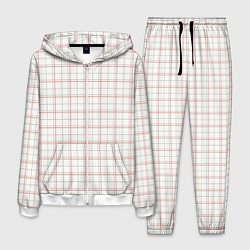 Костюм мужской Светлый узор - классическая клетка, цвет: 3D-белый