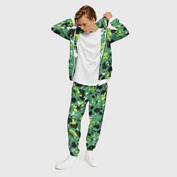 Костюм мужской Кляксы на зелёном, цвет: 3D-белый — фото 2