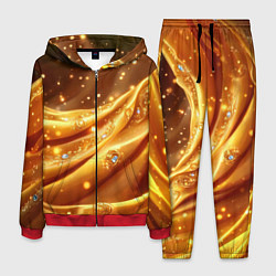 Костюм мужской Золотая ткань с блестками, цвет: 3D-красный