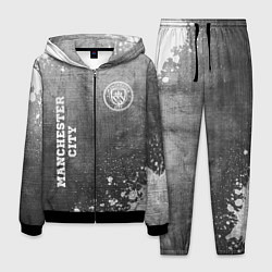 Костюм мужской Manchester City - grey gradient вертикально, цвет: 3D-черный
