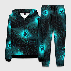Мужской костюм Светящиеся перья павлина паттерн