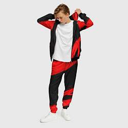 Костюм мужской Real Madrid - red gradient вертикально, цвет: 3D-черный — фото 2