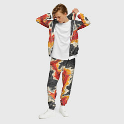 Костюм мужской Красно-черная потертая текстура, цвет: 3D-белый — фото 2