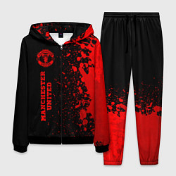 Костюм мужской Manchester United - red gradient по-вертикали, цвет: 3D-черный