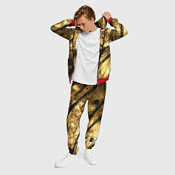 Костюм мужской Золото с черной текстурой, цвет: 3D-красный — фото 2