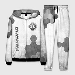 Костюм мужской Yamaha - white gradient вертикально, цвет: 3D-черный