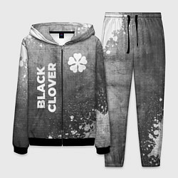 Костюм мужской Black Clover - grey gradient вертикально, цвет: 3D-черный