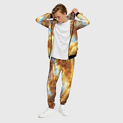 Костюм мужской Блестящая золотая текстура, цвет: 3D-черный — фото 2