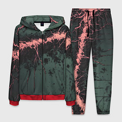 Костюм мужской Гранж потертая текстура, цвет: 3D-красный