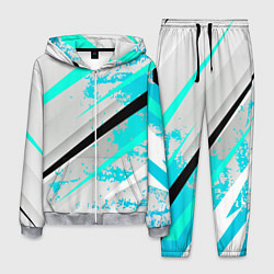 Костюм мужской Color white light blue, цвет: 3D-меланж
