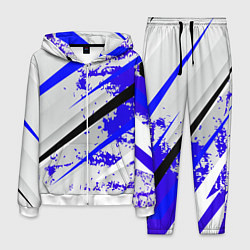 Костюм мужской Color white blue, цвет: 3D-белый