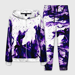 Костюм мужской Фиолетовый огонь текстура, цвет: 3D-белый
