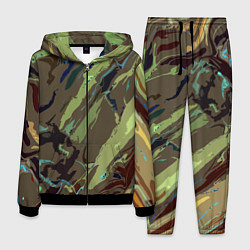 Мужской костюм Абстракция тон хаки