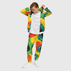 Костюм мужской Желто-зеленая краска текстура, цвет: 3D-белый — фото 2