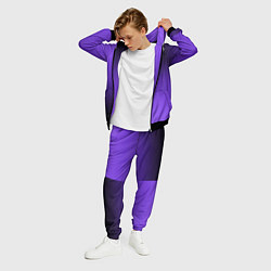 Костюм мужской Чёрно-сиреневый градиент пополам, цвет: 3D-черный — фото 2