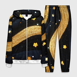 Костюм мужской Золотые волны текстура, цвет: 3D-белый