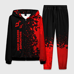Костюм мужской JoJo Bizarre Adventure - red gradient по-вертикали, цвет: 3D-черный
