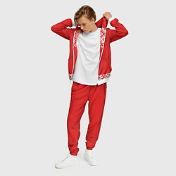 Костюм мужской Славянский узор на красном - вышиванка рубаха крас, цвет: 3D-белый — фото 2
