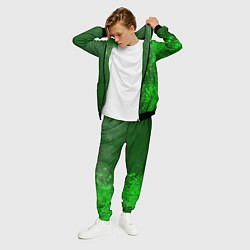 Костюм мужской In Flames - green gradient по-вертикали, цвет: 3D-черный — фото 2