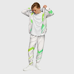 Костюм мужской Color white line green, цвет: 3D-белый — фото 2