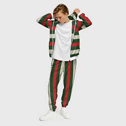 Костюм мужской Цветные лини текстура ткани, цвет: 3D-белый — фото 2