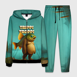 Костюм мужской Trippi Troppi рыба мем, цвет: 3D-черный