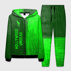 Костюм мужской Hollywood Undead - green gradient по-вертикали, цвет: 3D-черный