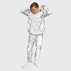 Костюм мужской Ассасин Крид - узор ворон, цвет: 3D-белый — фото 2