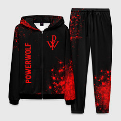 Костюм мужской Powerwolf - red gradient вертикально, цвет: 3D-черный
