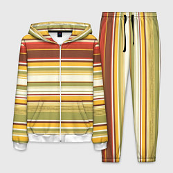 Костюм мужской Горизонтальные полосы, цвет: 3D-белый