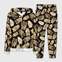 Костюм мужской Лабубы на черном паттерн, цвет: 3D-белый