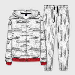 Костюм мужской Корабли на Неве, цвет: 3D-красный