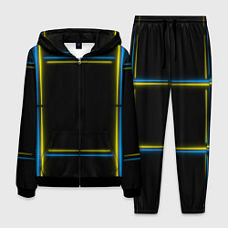 Костюм мужской Neon yellow blue, цвет: 3D-черный