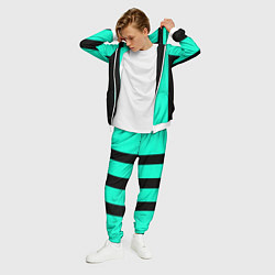 Костюм мужской Color light blue white line, цвет: 3D-белый — фото 2