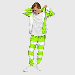Костюм мужской Color light green white stripes, цвет: 3D-белый — фото 2