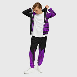 Костюм мужской Color purple black stripes, цвет: 3D-белый — фото 2