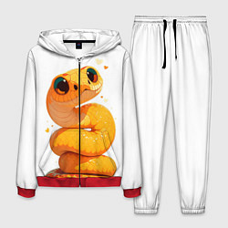 Костюм мужской Змейка и сердечки - милота, цвет: 3D-красный