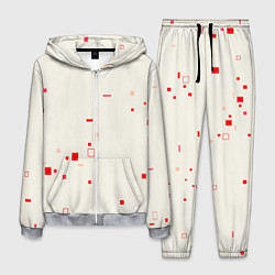 Мужской костюм Color white red shapes