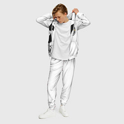 Костюм мужской Ювентус черная птица краски, цвет: 3D-белый — фото 2