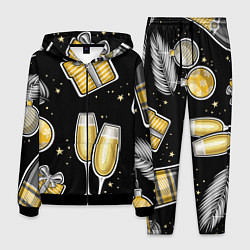 Костюм мужской Новогодний вайб, цвет: 3D-черный