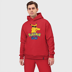 Мужской костюм оверсайз Pokemon GO, цвет: красный — фото 2