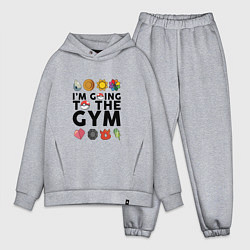 Мужской костюм оверсайз Pokemon Im going to the gym (black), цвет: меланж