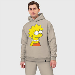 Мужской костюм оверсайз Lisa Simpson, цвет: миндальный — фото 2