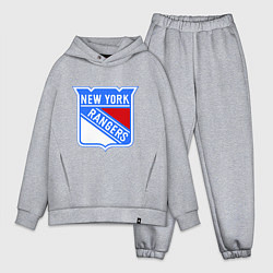 Мужской костюм оверсайз New York Rangers, цвет: меланж